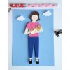 illustration jeune fille au chat