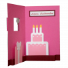 carte pop-up anniversaire fuchsia ouverte