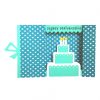 carte cadeau d'anniversaire turquoise