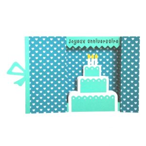 carte cadeau d'anniversaire turquoise