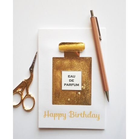 carte anniversaire shaker parfum