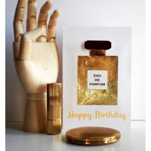 carte anniversaire shaker parfum