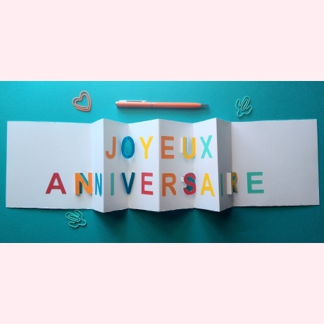 carte d'anniversaire accordéon