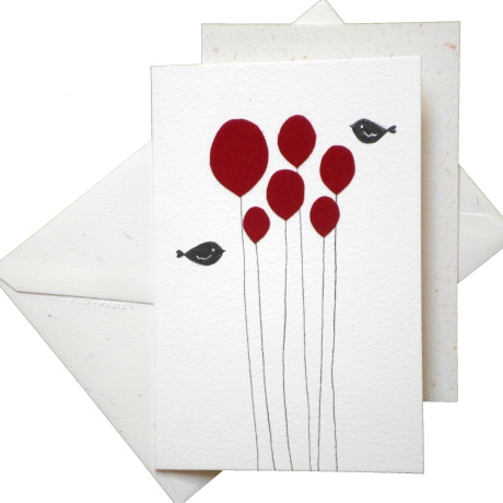 carte aux ballons en feutrine