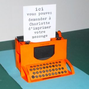 carte machine à écrire vintage