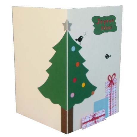 Carte joyeux noël aux cadeaux