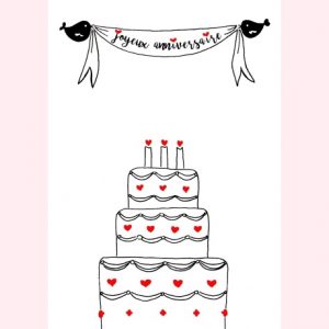 carte gâteau d'anniversaire